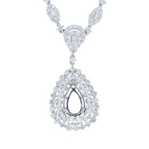 5.10ct 18k White Gold Diamond Semi-mount Necklace